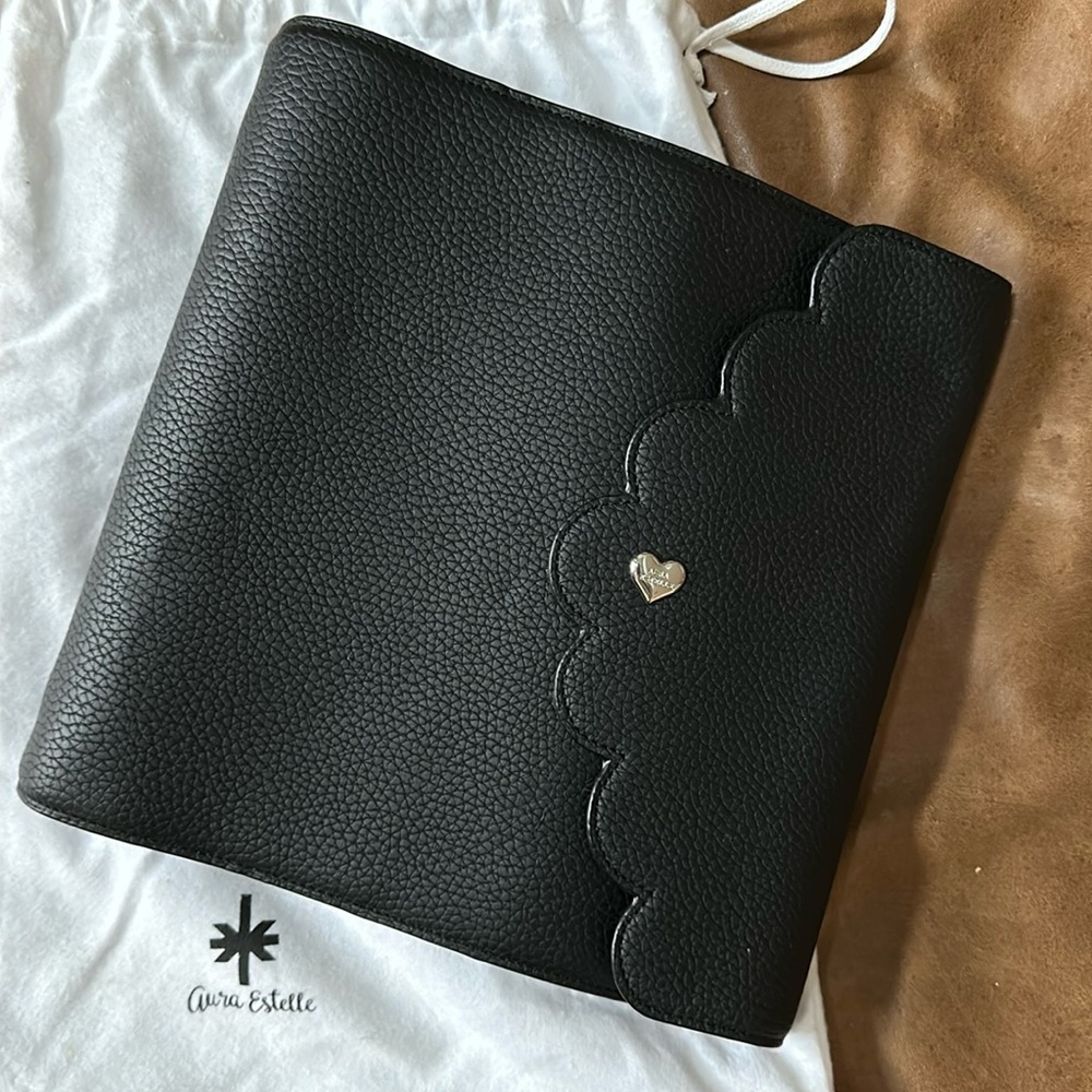 Aura Estelle Cloud A5 Rings Planner Cover - Black